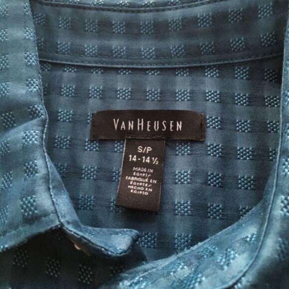 New Van Heusen Classic-Fit Grid Button-Down Shirt Small - Picture 4 of 7